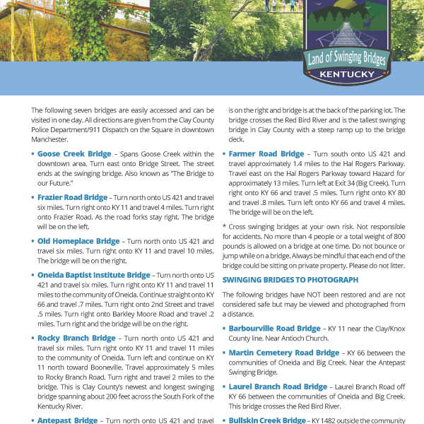 Welcome to the Land of Swinging Bridges photo 1